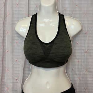 Green and black Sports bra